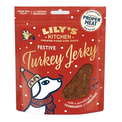 Lily's Kitchen Festive Turkey Jerky Hund Julgodis 70g